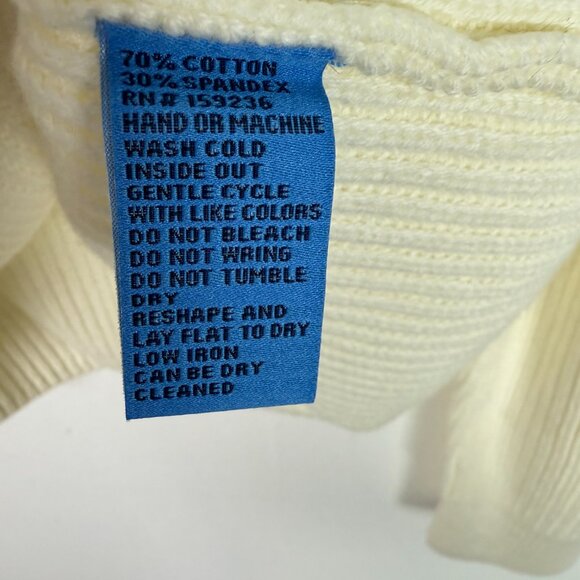 J. McLaughlin Rupert Sweater Chunky Shawl Collar Cream Ivory Size XL EUC - Picture 8 of 11